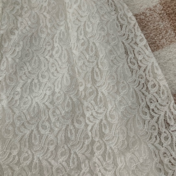 Amisu White Lace Midi Wedding Skirt - Picture 9 of 9